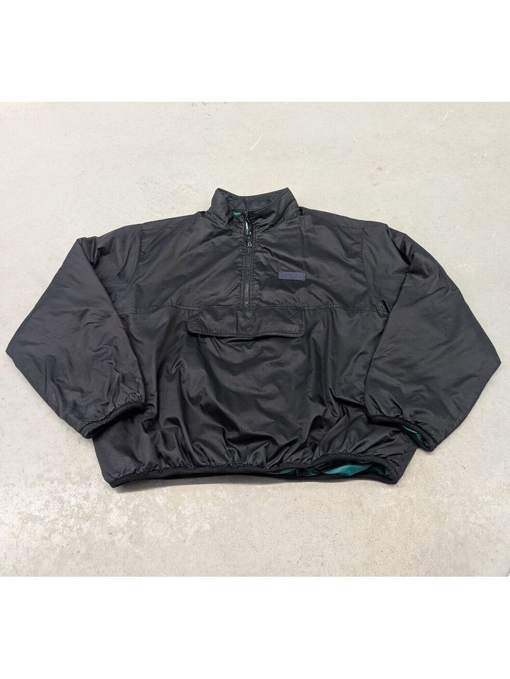 Vintage 90s Eddie Bauer Tek Lined Anorak Black Windbreaker